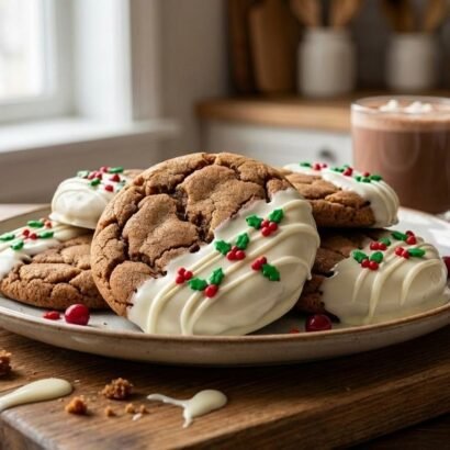 Thumbnail for Irresistible Chewy Maple Cookies for Christmas (Dipped in White Chocolate)