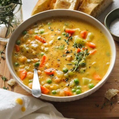 Thumbnail for Effortless One-Pot Creamy Vegetable Soup