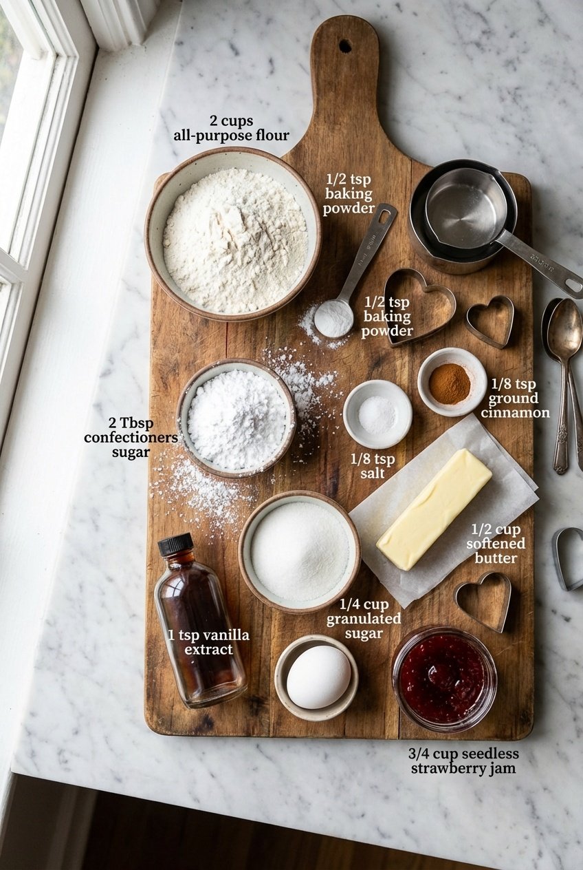 Secret to Irresistible Strawberry Heart Cookies Ingredients