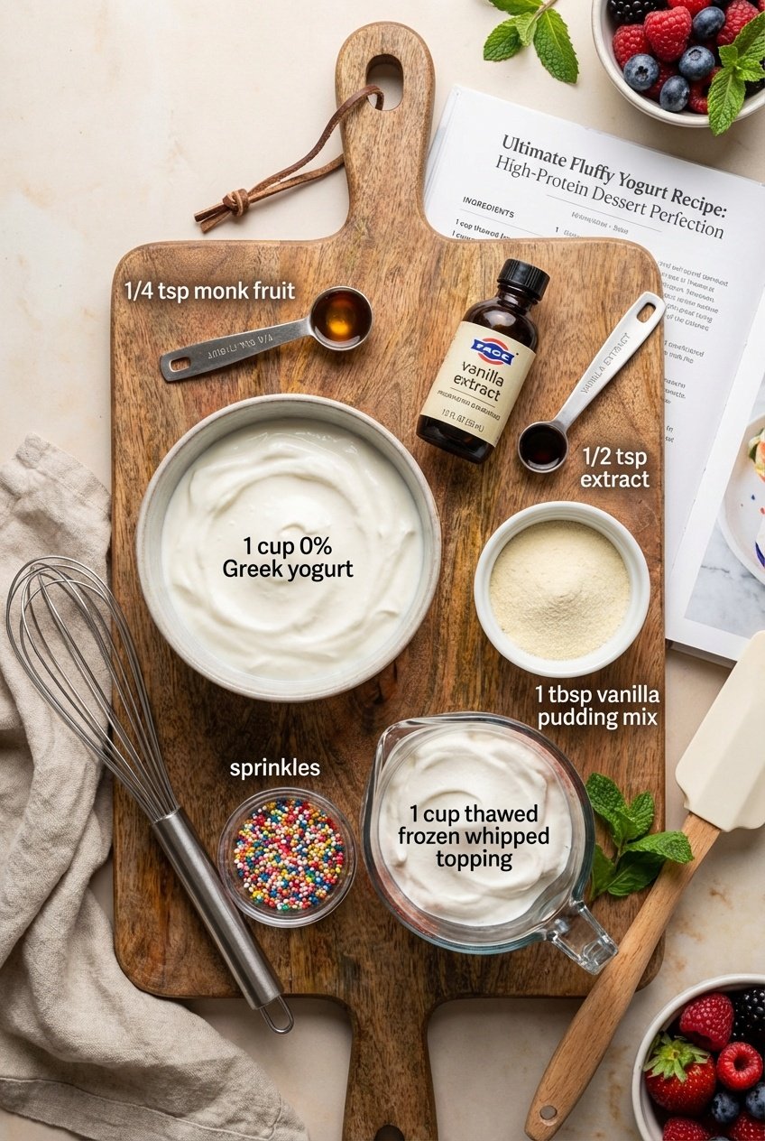 The Ultimate Fluffy Yogurt: A Must-Try, No-Bake Dessert Sensation Ingredients